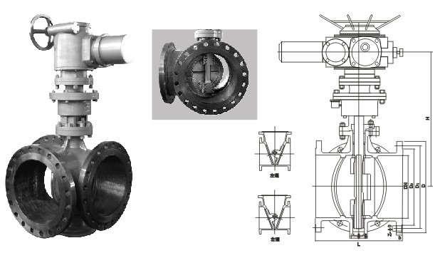 气动三通蝶阀结构图