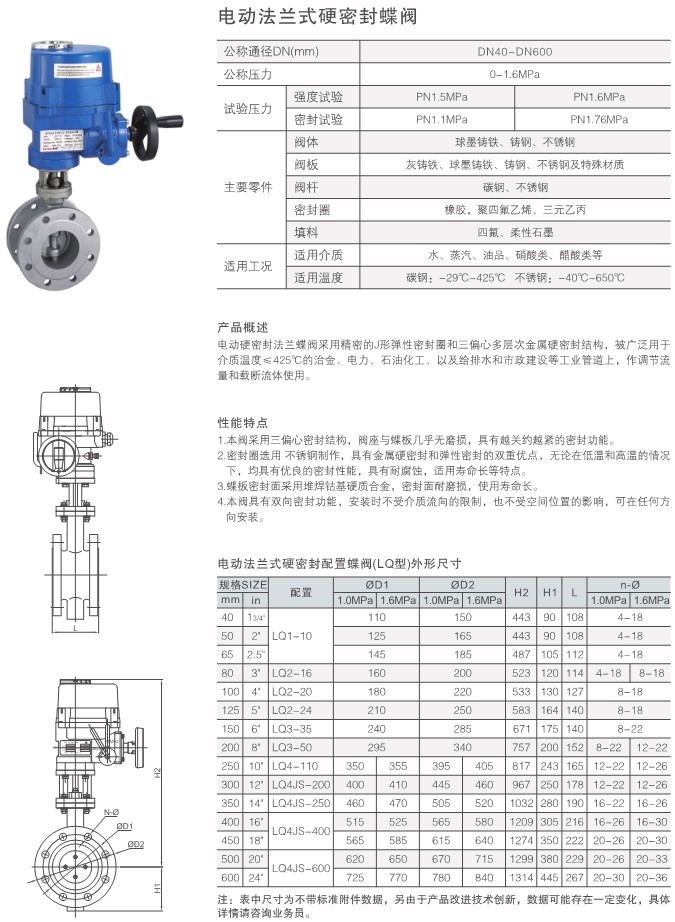 防爆电动硬密封法兰蝶阀